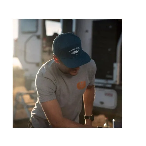 Traeger Pellet Grills Pukka Teal Hat Snapback‎ Cap RARE Fish - Picture 2 of 11